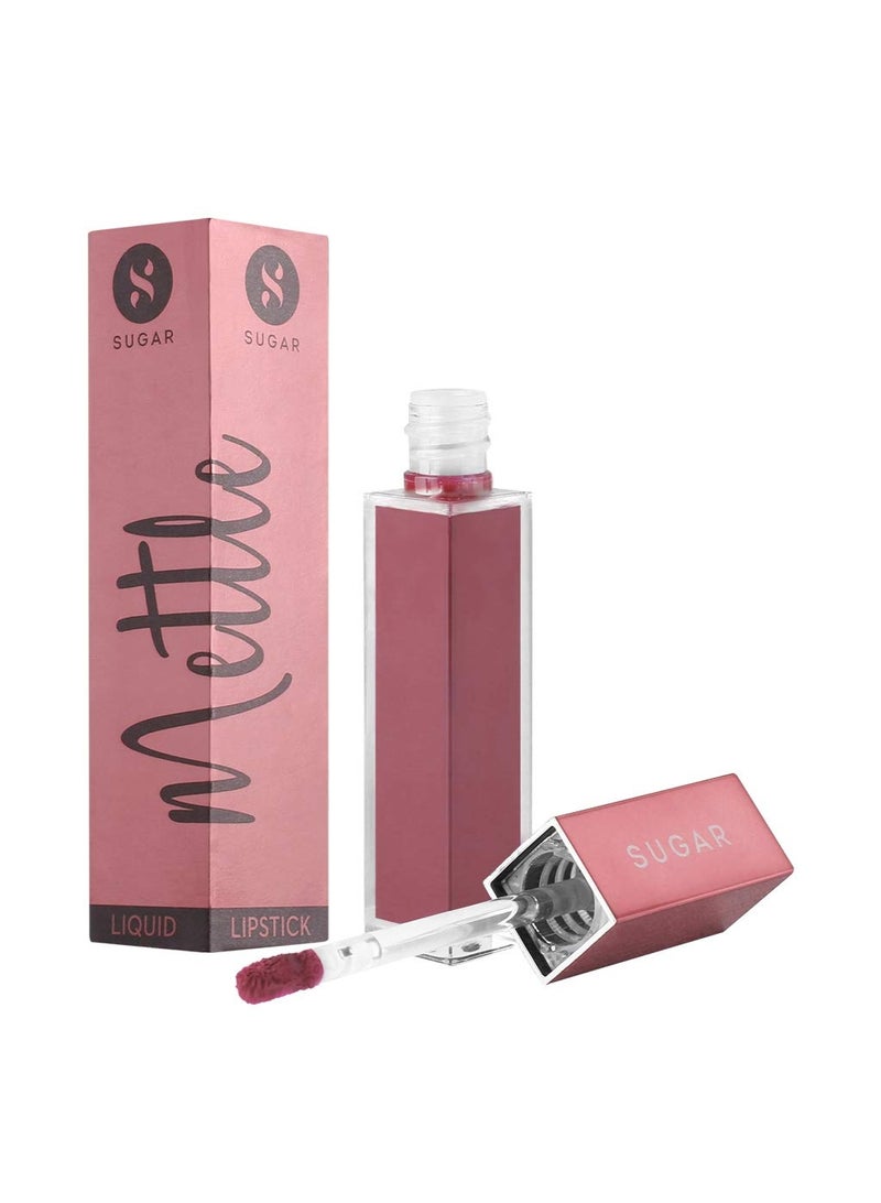 SUGAR Cosmetics Mettle Matte Liquid Lipstick For Women | Highly Pigmented | Transferproof & Long Lasting |7Ml - 03 Estella (Neutral Pinky Brown) - Image 2